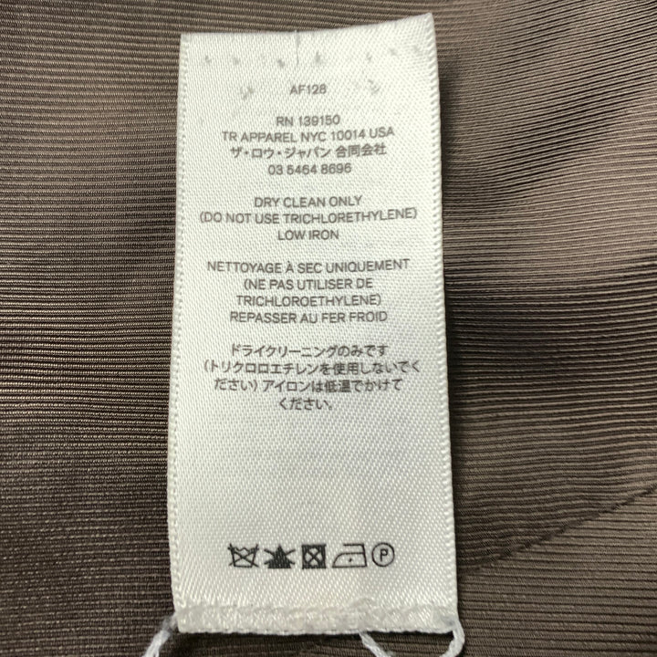 THE ROW Size XL Grey Black Wool Silk Blend Coat