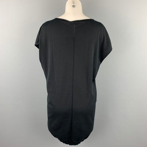 CoSTUME NATIONAL Size XS Black Cotton Sleevless Tunic Knit Top