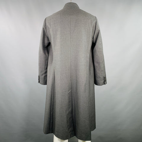 GIORGIO ARMANI Size 42 Grey Virgin Wool Peak Lapel Coat