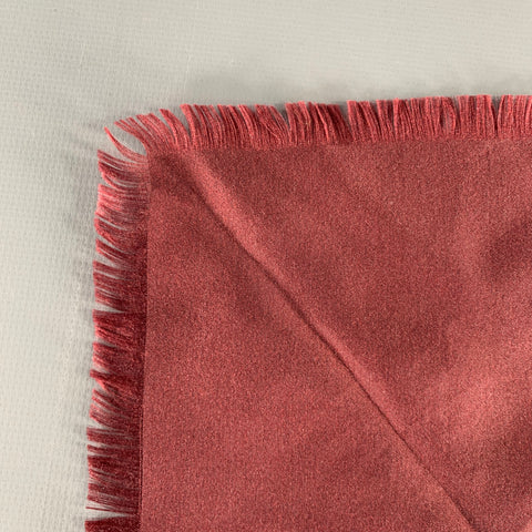 DRIES VAN NOTEN Burgundy Beige Dancing Man Silk Pocket Square