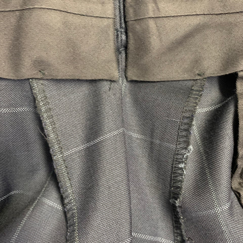 POLO by RALPH LAUREN Size 40 Regular Navy Grey Checkered Virgin Wool 3 Piece Suit