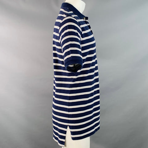 POLO by RALPH LAUREN Size M Navy White Stripe Cotton Polo