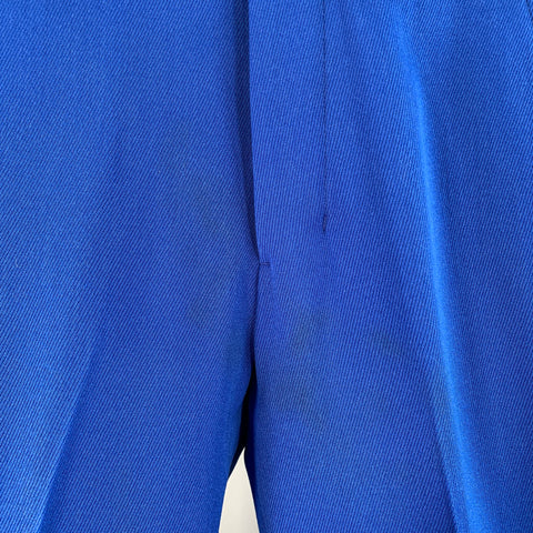 AMI by ALEXANDRE MATTIUSSI Size 28 Royal Blue Wool Twill Button Fly Dress Pants