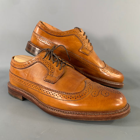 RANCOURT & CO. Size 9 Tan Caramel Leather Wingtip Lace Up Shoes