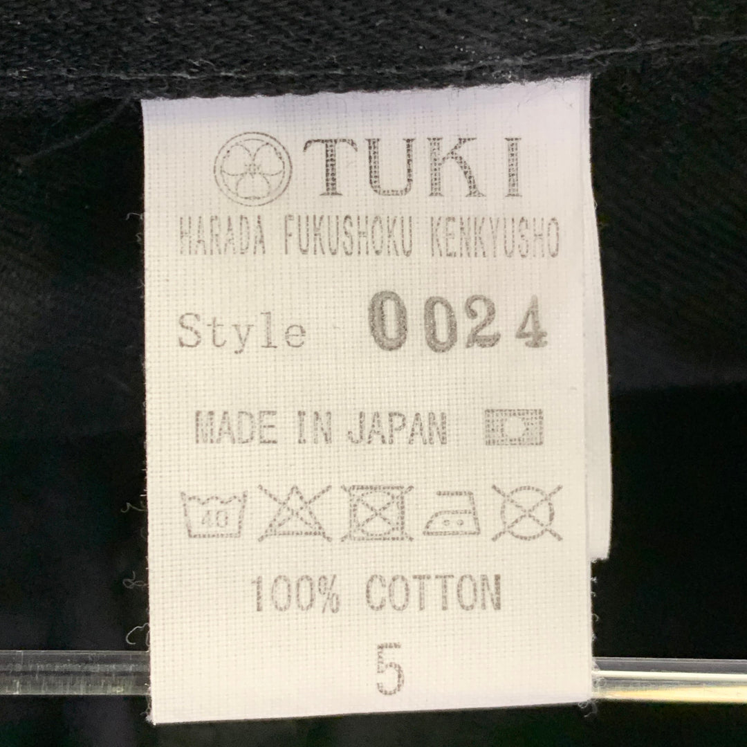 TUKI Size XL Black Twill Cotton Straight Five Pockets Jeans