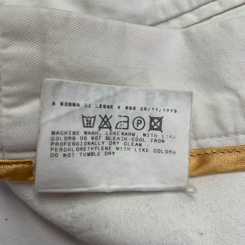 VERSACE JEANS Size 32 White Cotton Flat Front Casual Pants