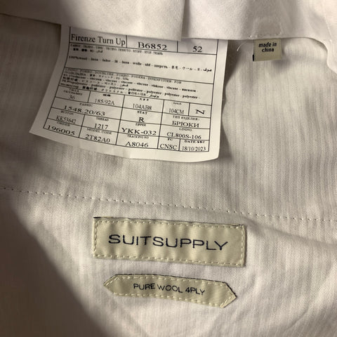 SUIT SUPPLY Size 36 Beige Wool Pleated Dress Pants