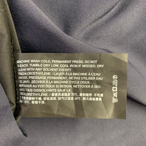 THEORY Size 32 Navy Polyamide Blend Flat Front Casual Pants