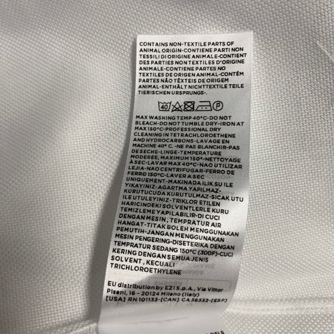 ERMENEGILDO ZEGNA Size S White Cotton Cutaway Collar Long Sleeve Shirt