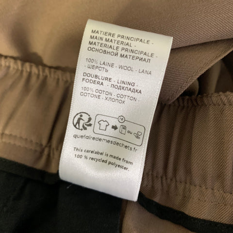 LANVIN Size 36 Tan Wool Zip Fly Casual Pants