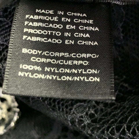 MARC JACOBS Robe patineuse en nylon noir, taille 4, avec dentelle