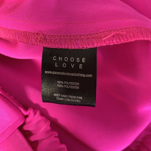 GENERATION LOVE Size S Pink Magenta Polyester Elastic Waistband Dress Pants