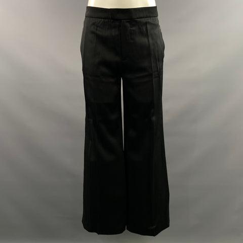 JOSEPH Chest Size 42 Black Solid Viscose Blend Notch Lapel 34 30 Tuxedo