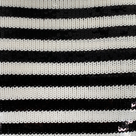 MICHAEL KORS COLLECTION Size M Black White Sequined Merino Wool T-shirt