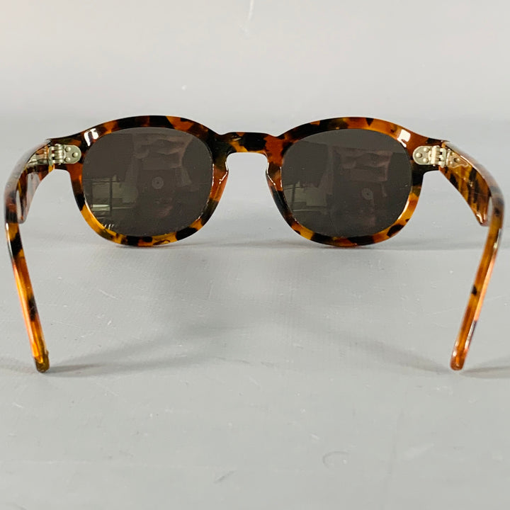 LESCA LUNETIER Brown Tortoiseshell Acetate Sunglasses