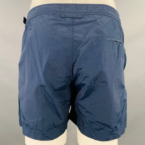 ORLEBAR BROWN Size 34 Setter Navy Side Tabs Zip Fly Swim Trunks