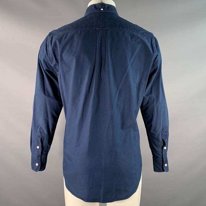 GITMAN BROS Size M Indigo Cotton One pocket Long Sleeve Shirt