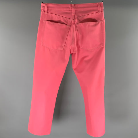 HELMUT LANG Size 31 Pink Cotton / Polyester Jean Cut Casual Pants