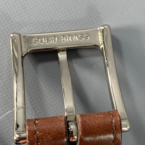 VINTAGE Size 34 Brown Leather Belt