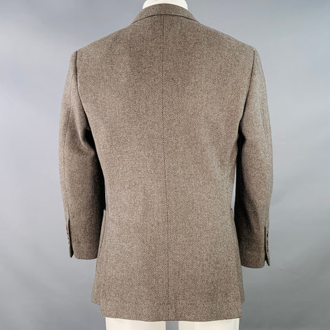 BRUNELLO CUCINELLI Size 38 Grey Light Grey Cashmere Double Breasted Sport Coat