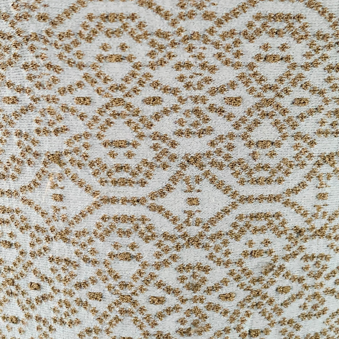 ALAIA Size 6 Navy Black Textured Geometric Viscose Blend Bell Skirt 3/4 Sleeve Dress