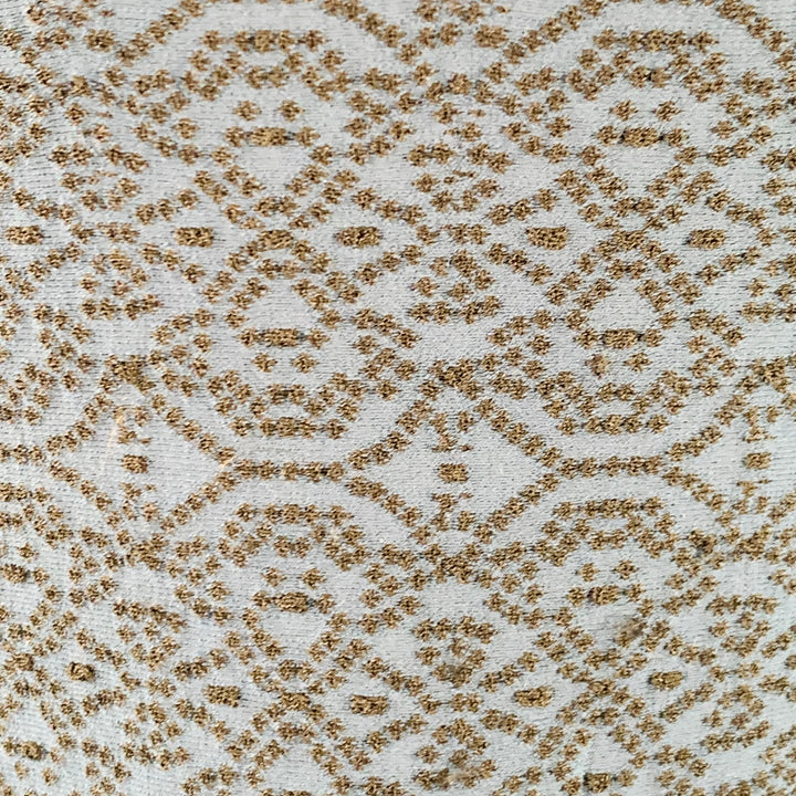 ALAIA Size 6 Navy Black Textured Geometric Viscose Blend Bell Skirt 3/4 Sleeve Dress