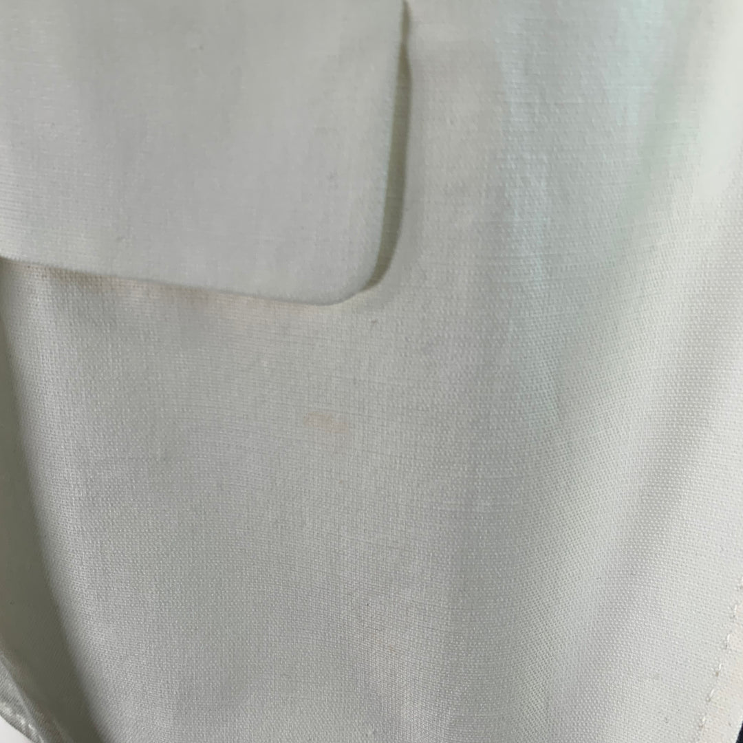 ESCADA Size S White Cotton Blend Textured Peak Lapel Jacket Blazer