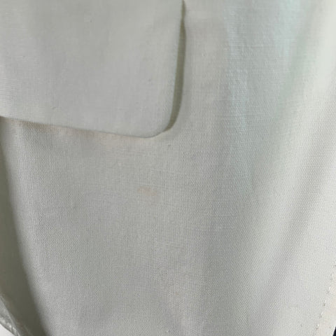 ESCADA Taille S Mélange Coton Blanc Veste Blazer Texturée à Revers Cranté