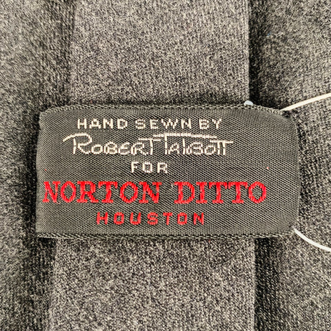 ROBERT TALBOTT Grey Charcoal Virgin Wool Tie