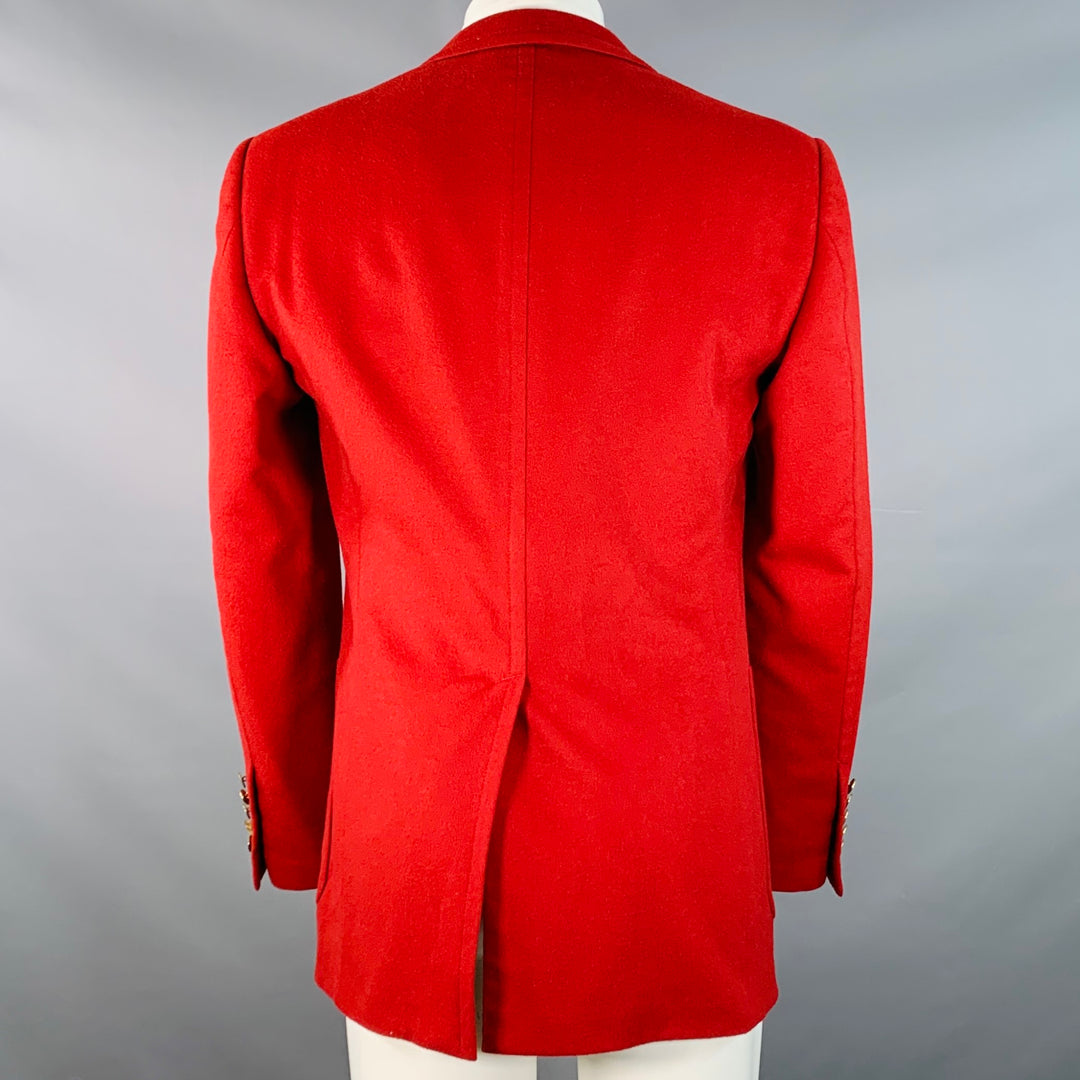 GUCCI by TOM FORD Size 40 Red Cashmere Notch Lapel Sport Coat