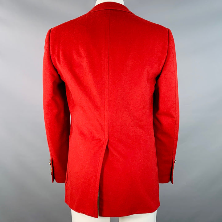 GUCCI by TOM FORD Size 40 Red Cashmere Notch Lapel Sport Coat