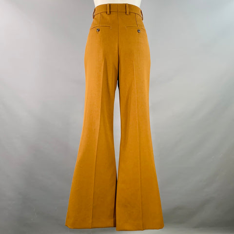 AMI by ALEXANDRE MATTIUSSI Size 0 Brown Virgin Wool Twill Flared Dress Pants