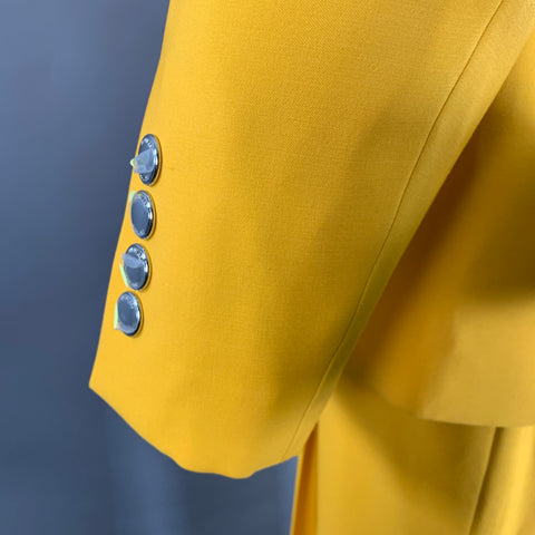 BURBERRY SS23 Size 40 Yellow Wool Double Breasted Suit