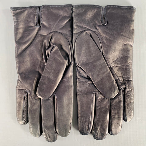 ARMANI COLLEZIONI Size L Black Sheepskin Leather Gloves