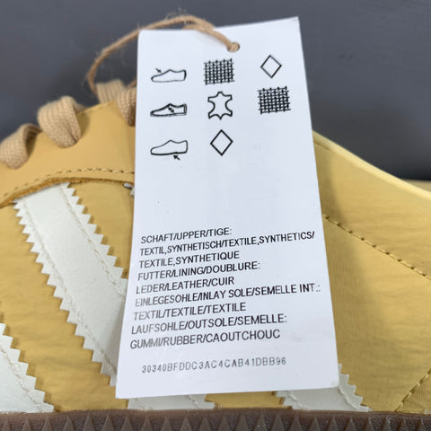 ADIDAS Size 11 Yellow White Brown Stripe Nylon Runner Sneakers