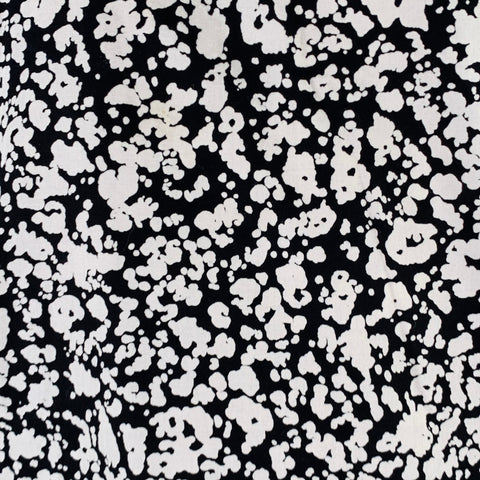 CHRISTOPHER KANE Size XXL Black White Splattered Cotton Short Sleeve Shirt