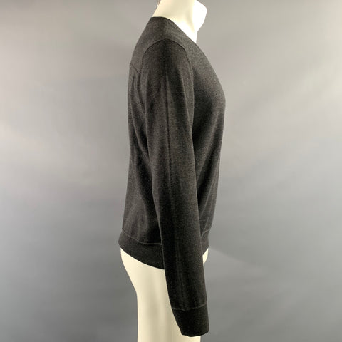 NO BRAND Size S Grey Wool V Neck Sweater