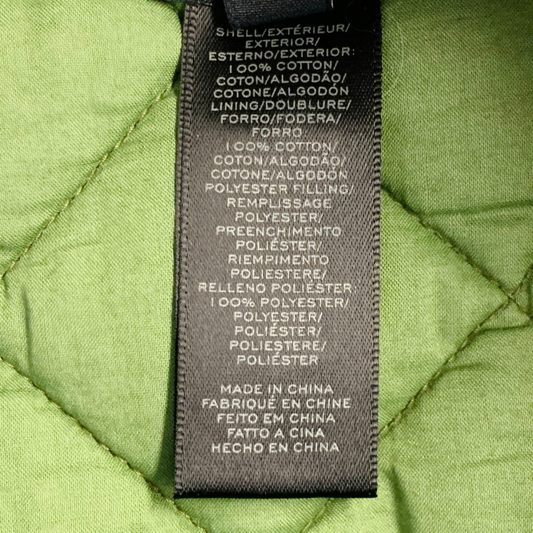 MARC by MARC JACOBS Size M Green Cotton Quilted Lining Hooded Zip Up Coat