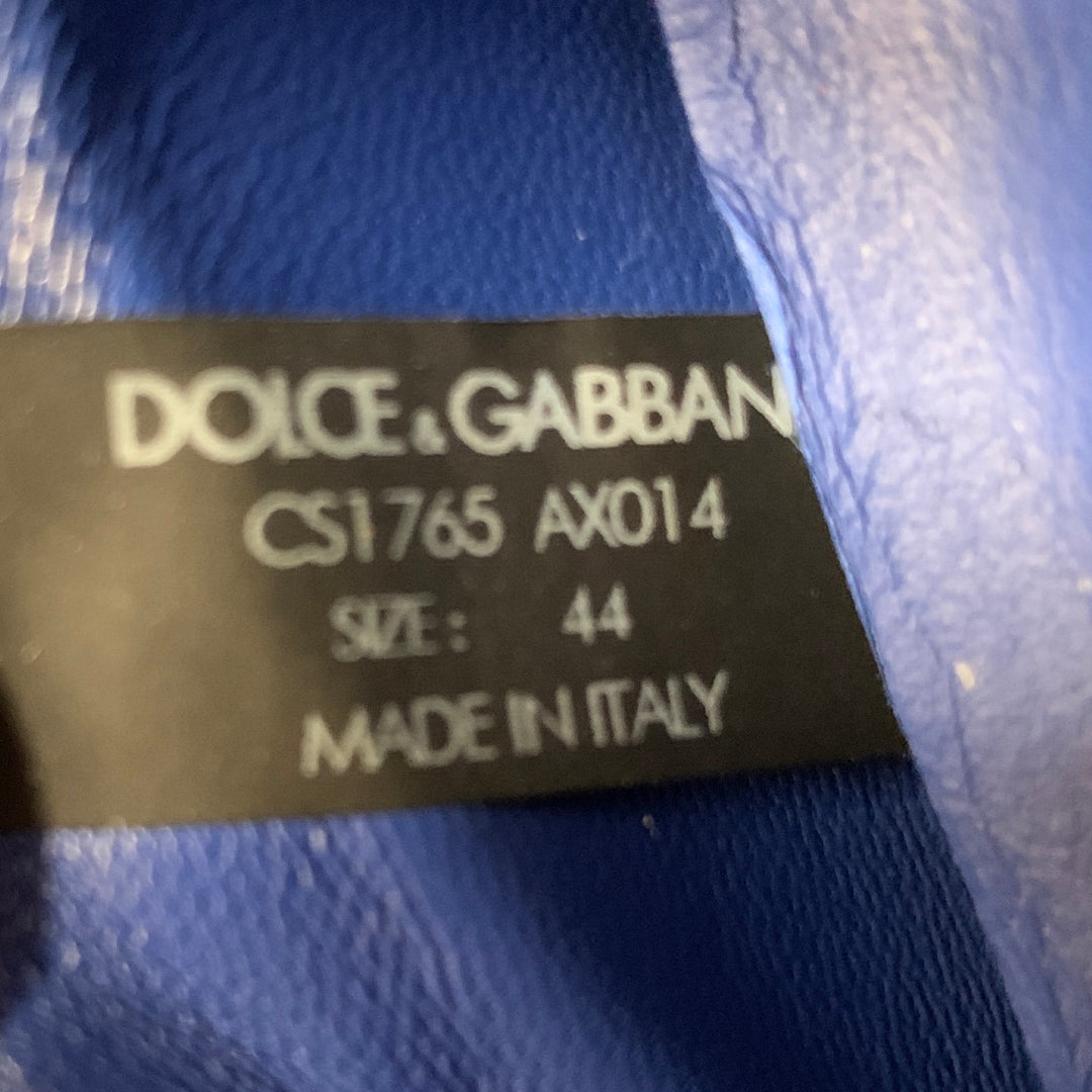 DOLCE & GABBANA Size 10 Blue Cobalt Nylon Sneakers