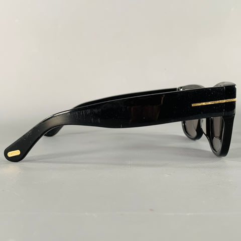TOM FORD Black Acetate Sunglasses