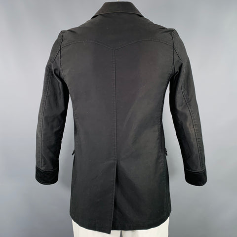 TAKEO KIKUCHI Size L Black Cotton Zip Up Coat