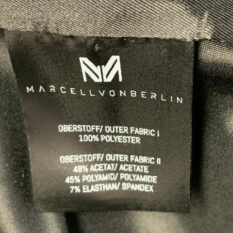MARCELL VON BERLIN Size 38 Viper Orange Black Jacquard Shawl Lapel Cuffed Suit