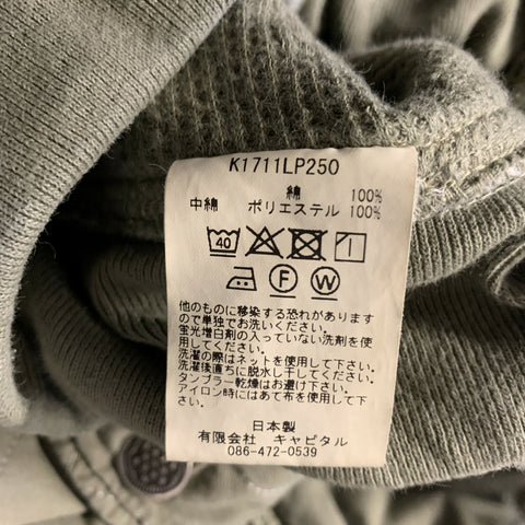 KAPITAL Size 40 Green Olive Quilted Cotton Polyester Button Fly Casual Pants