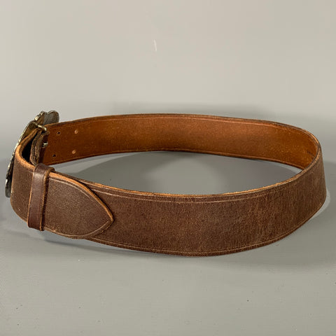 RALPH LAUREN Size M Brown 40815328 OSG Leather Belt