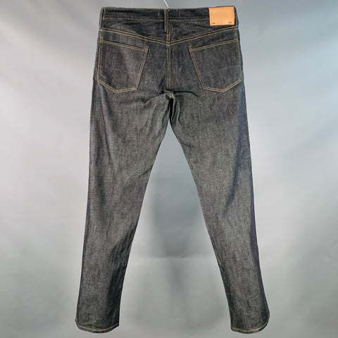 SIMON MILLER Size 32 Blue Indigo Cotton Button Fly Jeans