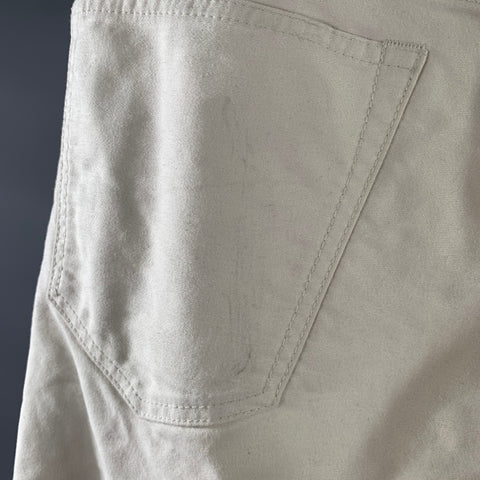 45rpm Size 33 White Cotton Straight leg Jeans