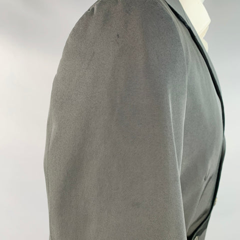 PRADA Size 40 Regular Black Polyester Blend Notch Lapel Three Button Sport Coat