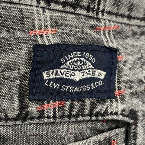 LEVI STRAUSS Size 36 Grey Red Stripe Cotton Pleated Casual Pants