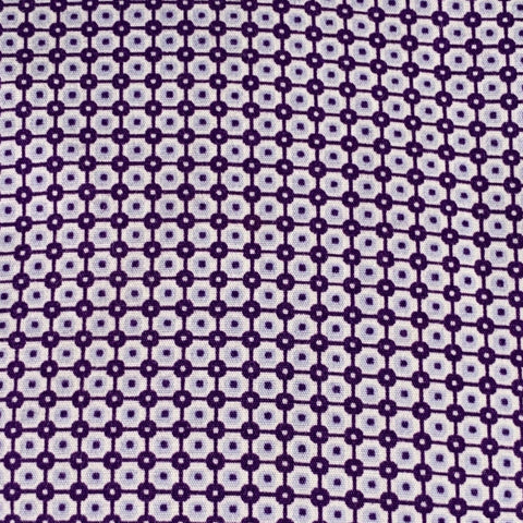 BUGATCHI Size M Purple White Dots Cotton Long Sleeve Shirt