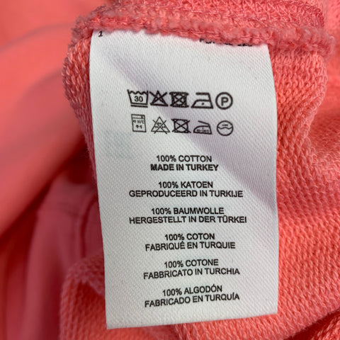 DRIES VAN NOTEN Size S Pink Coral Cotton Crew Neck Sweatshirt